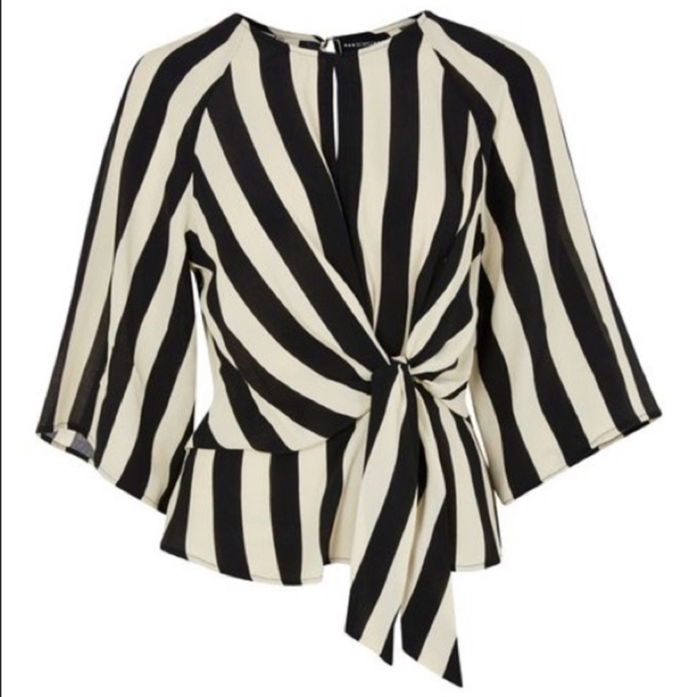 Topshop tie blouse